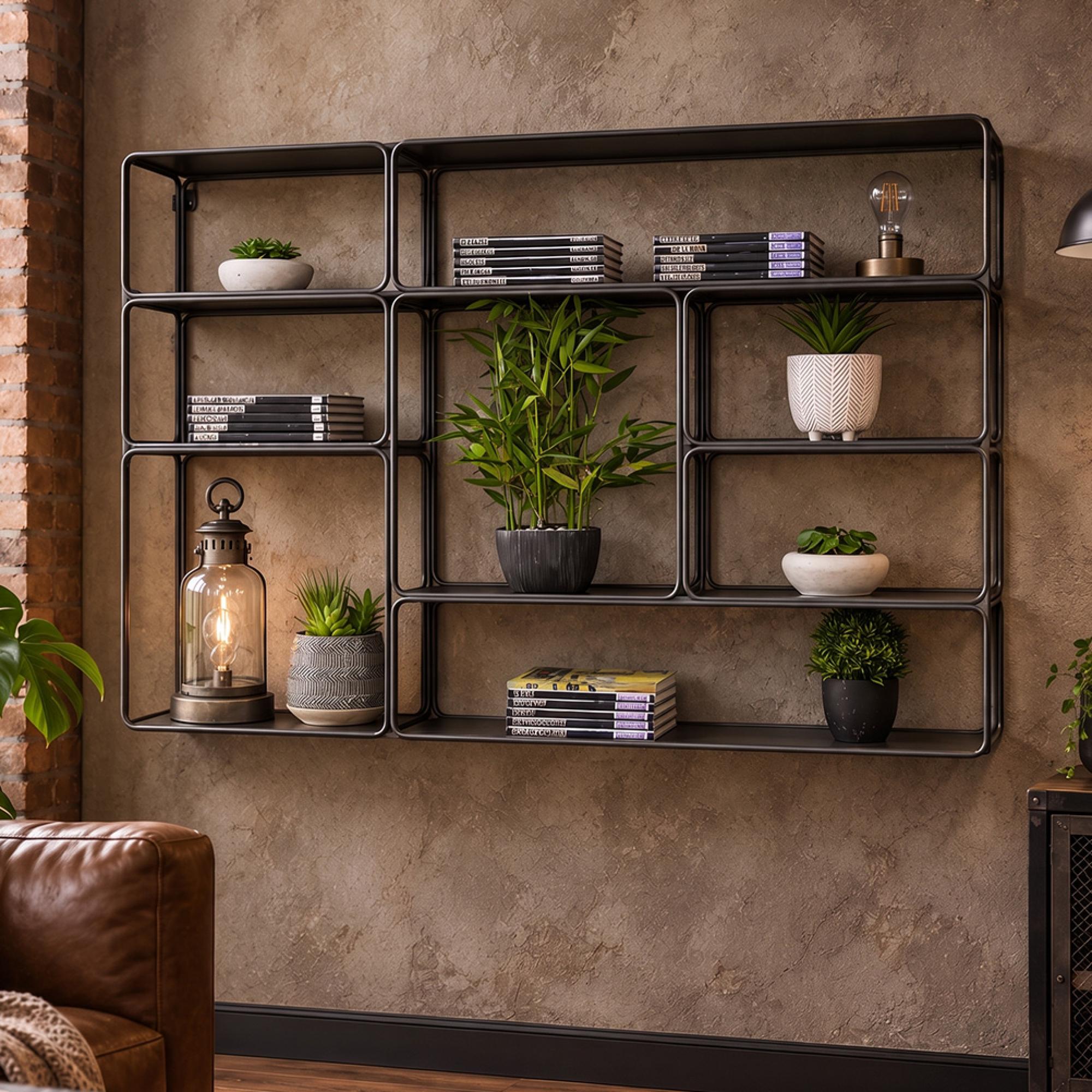 Industrial Wall Unit - Black - Metal
