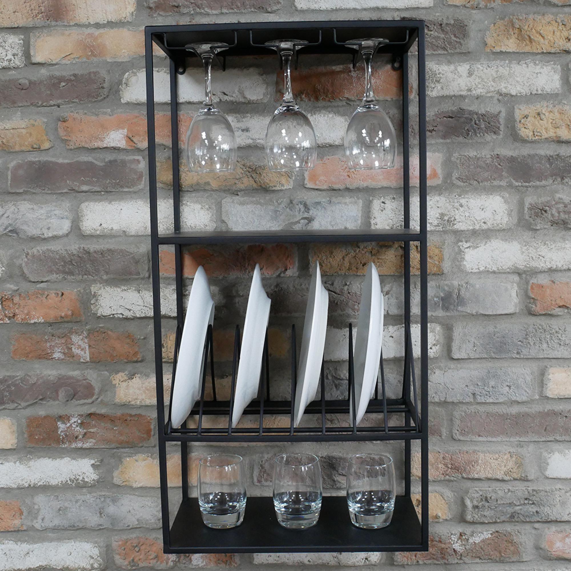 Shelving Unit - 2 Door - Kitchen - Black Metal
