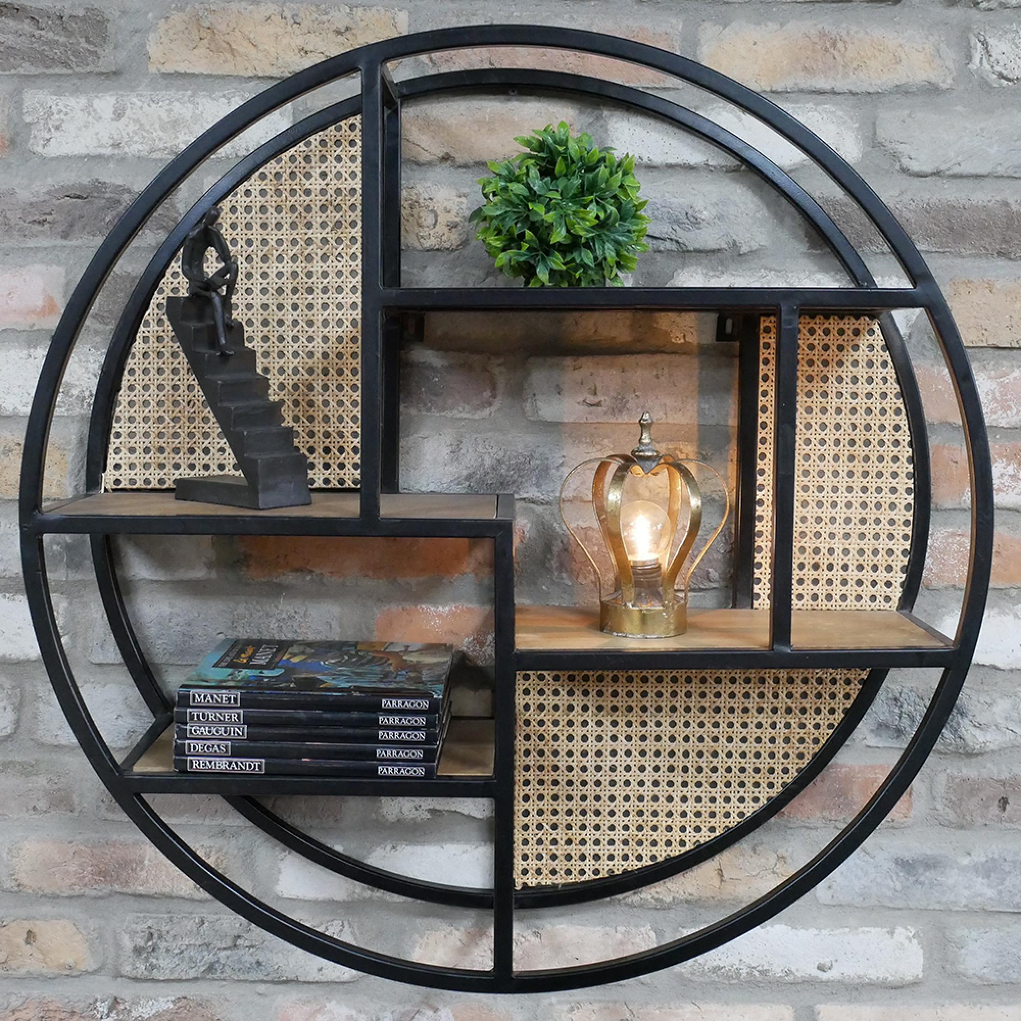 Wall Unit - Round - Black Metal