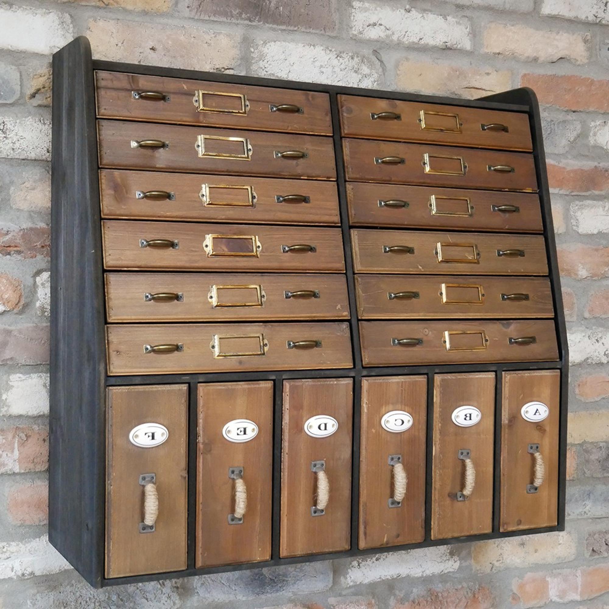 Storage Unit - Wooden - Multi Drawer - Apothecary - Wall