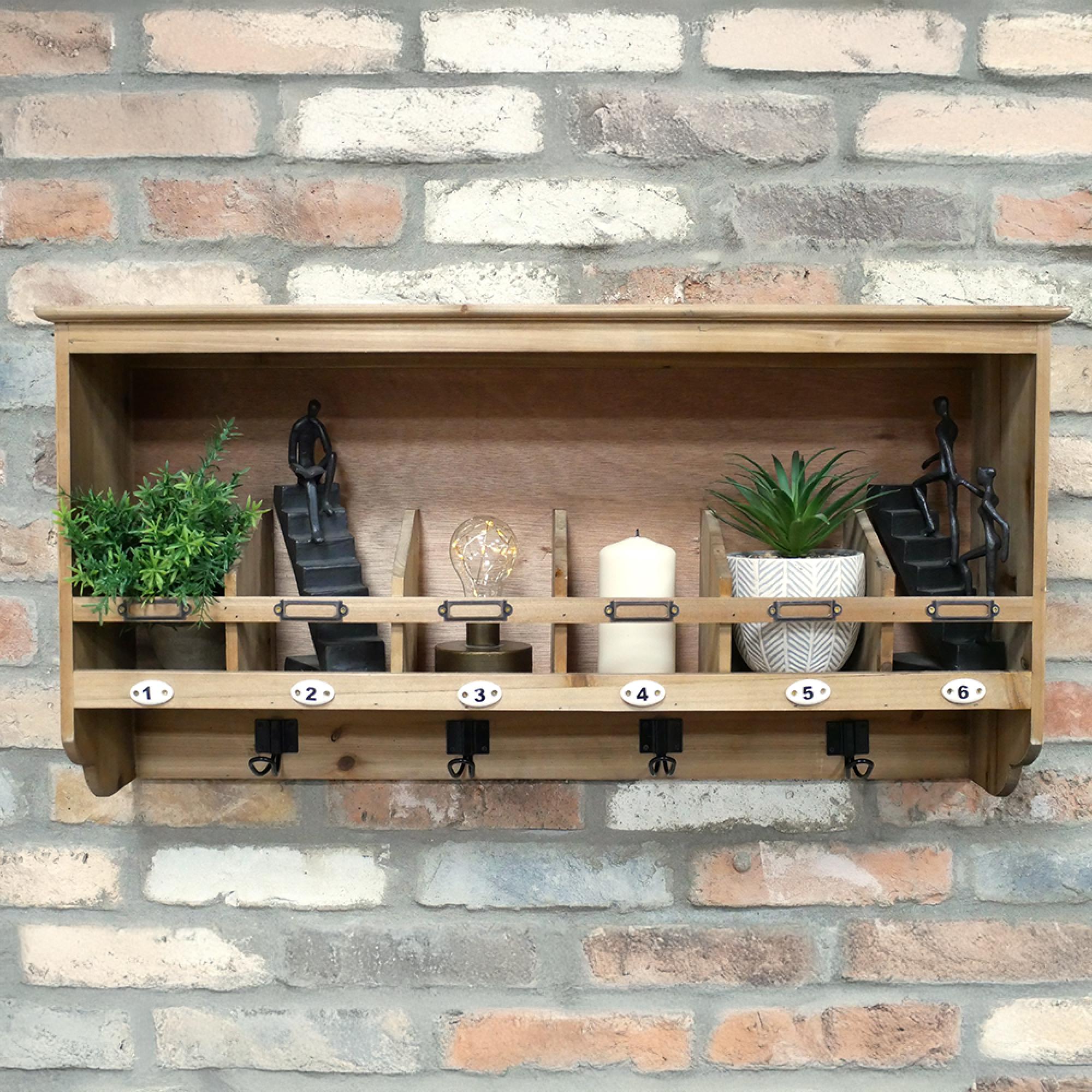 Wall Unit - with Hooks - Wooden