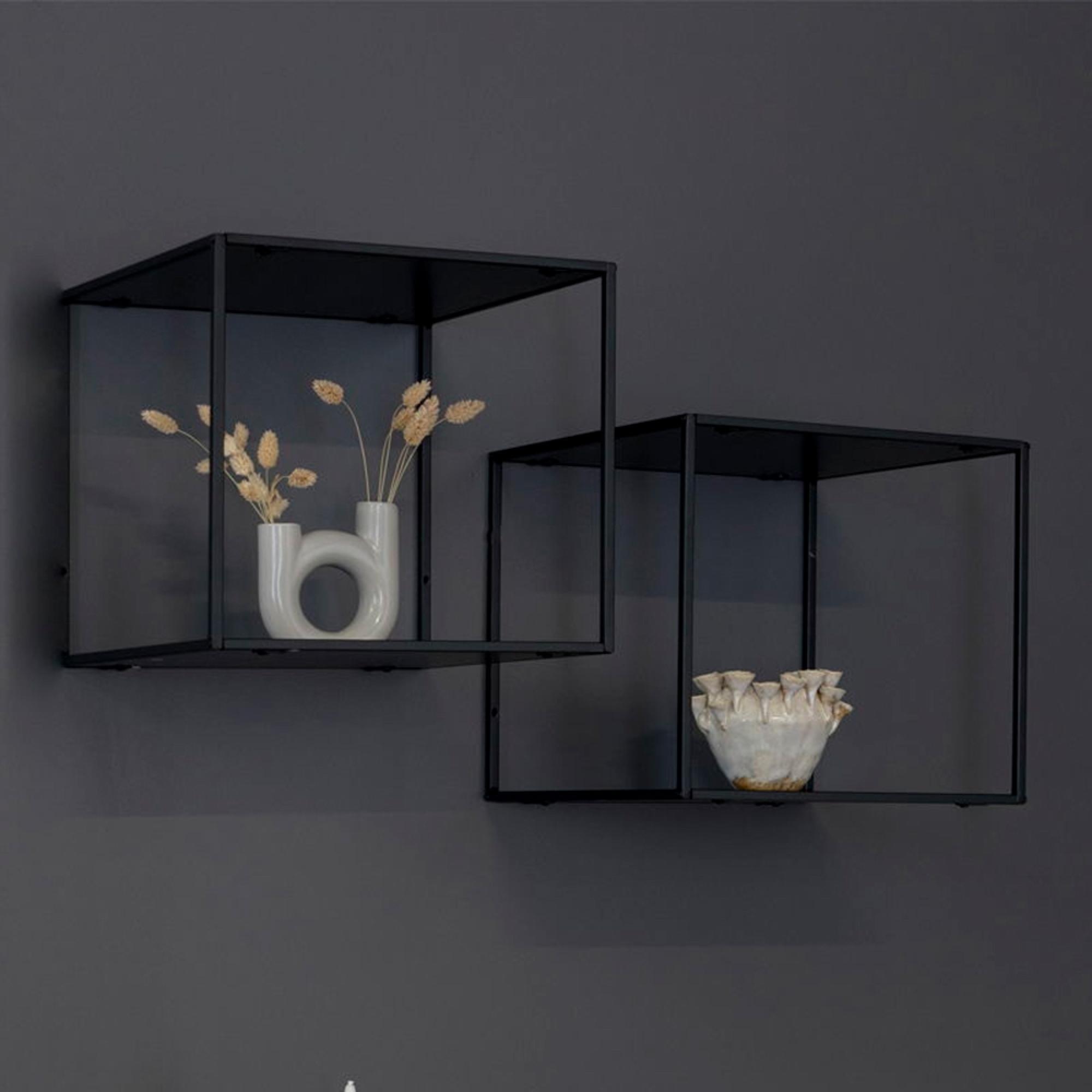 Vita Wall Shelf - Black Melamine