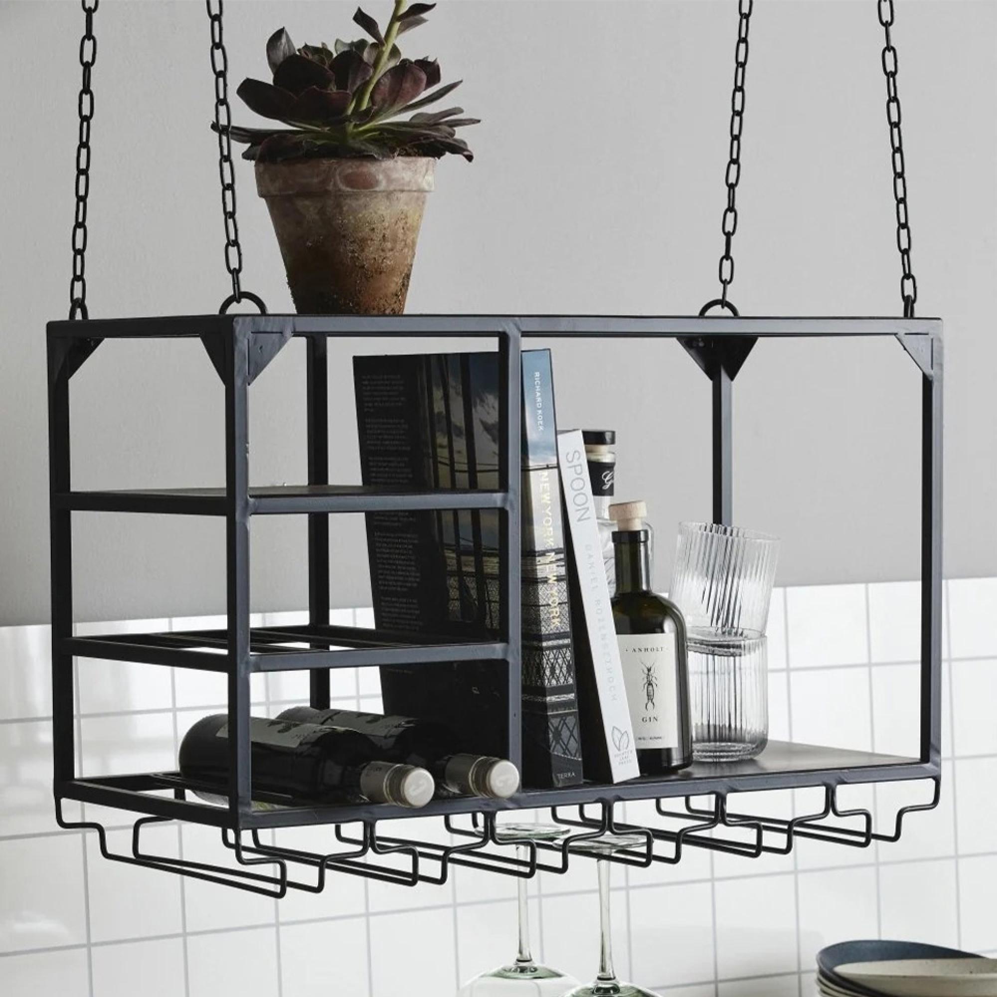 Loft Black Small Wine Rack