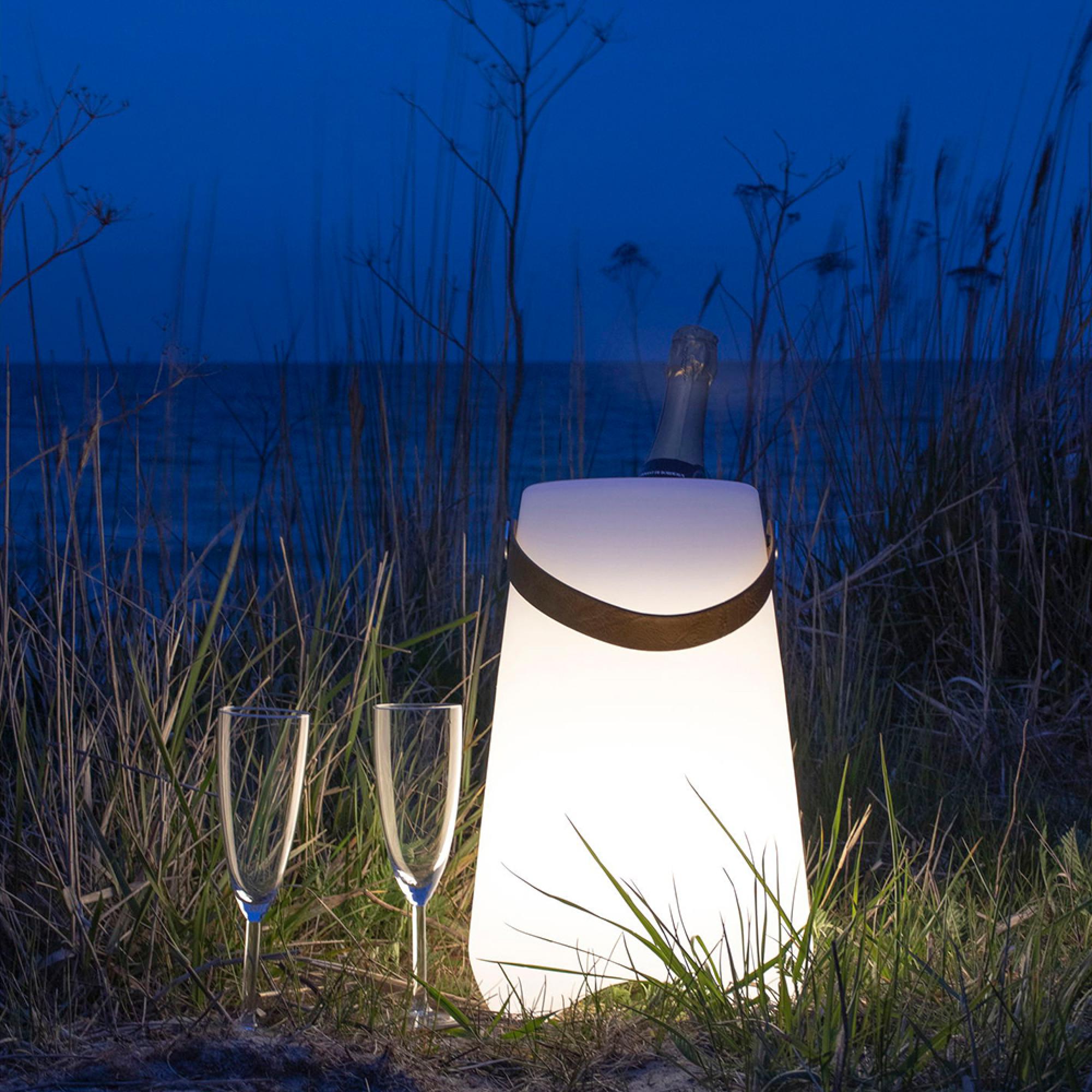 Bristol LED Wine Cooler - White