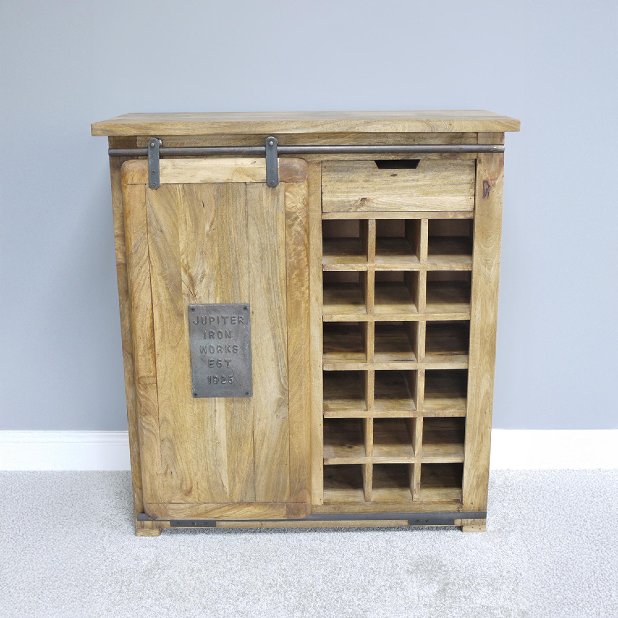 Wine Cabinet - Wooden - 1 Sliding Door