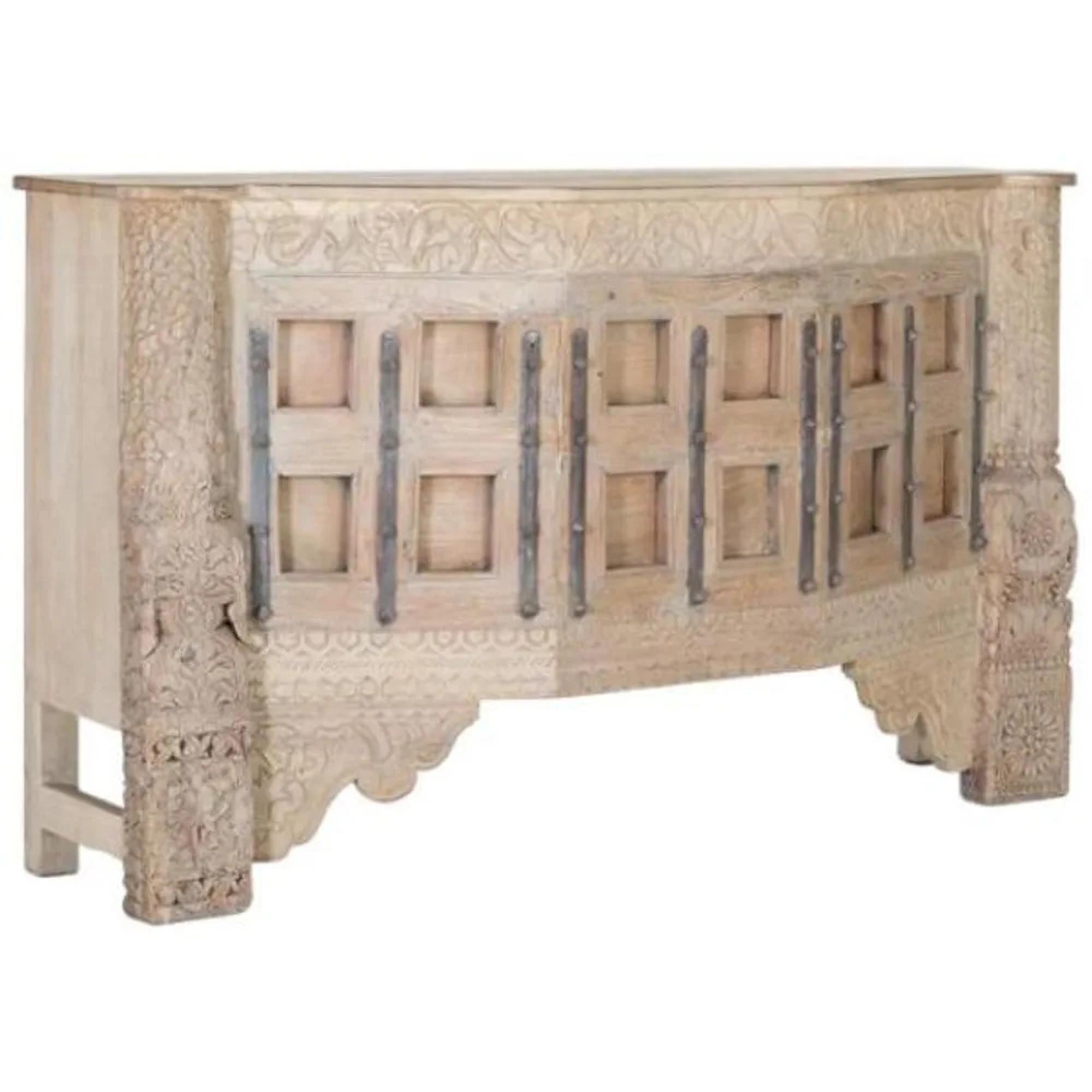 Haughton Bar Counter - Carved - Mango Wood