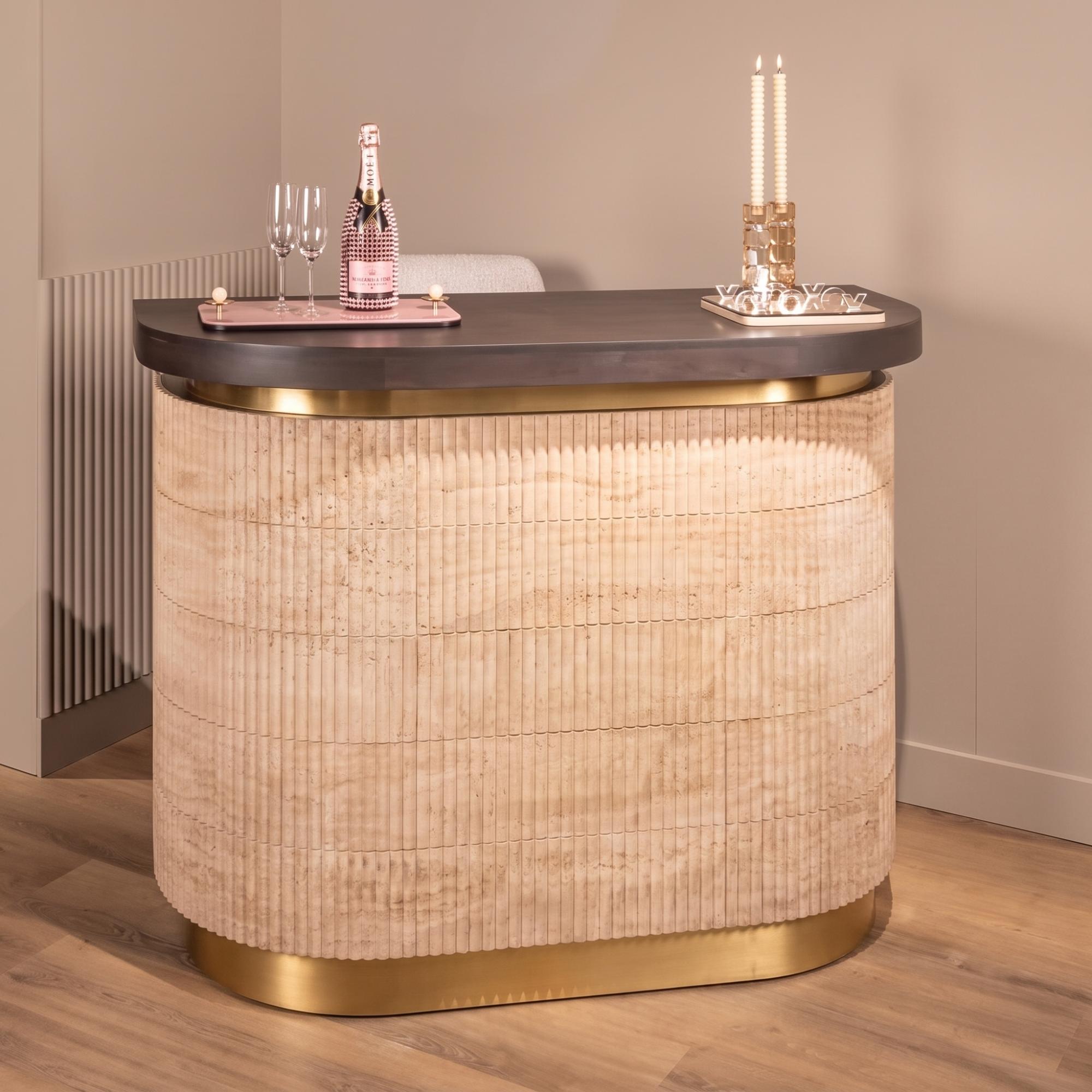 Martini Travertine Beige Bar Counter