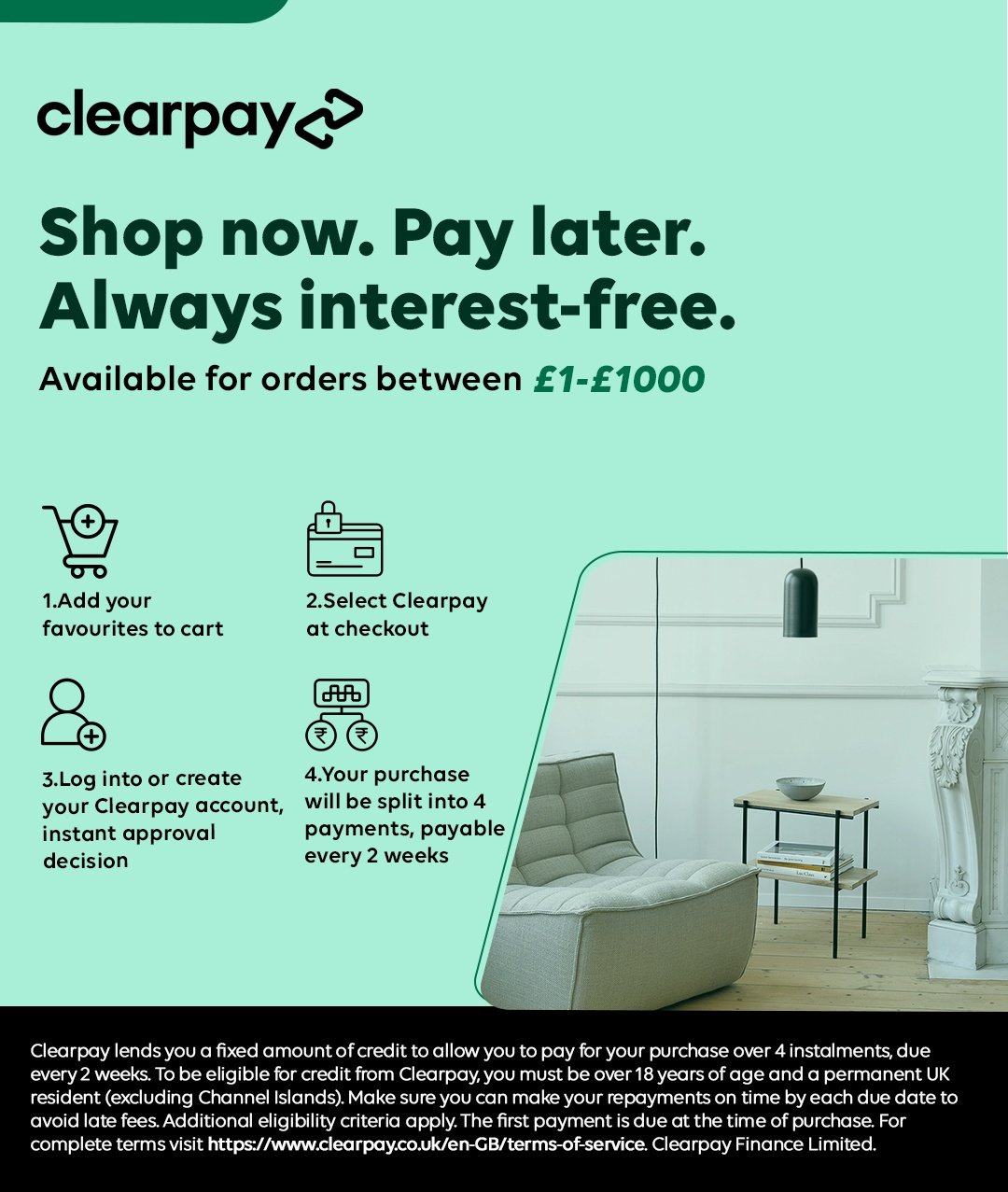 Clearpay Finance Information