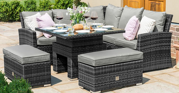 Garden Furniture with Rising Tables